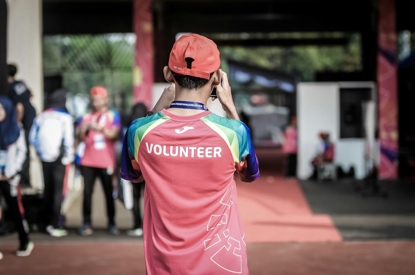 Volunteer at a community event