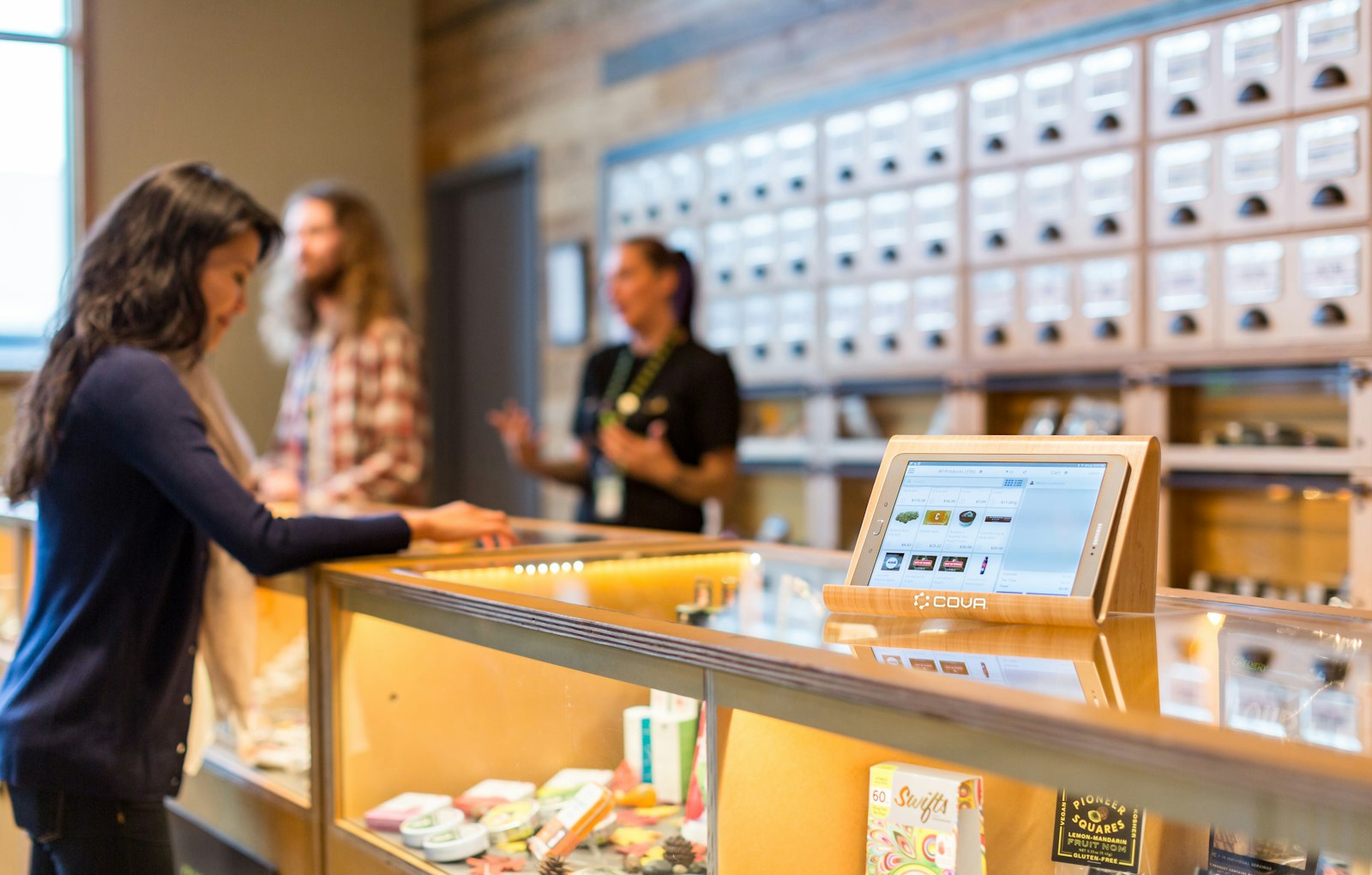Cannabis dispensary counter